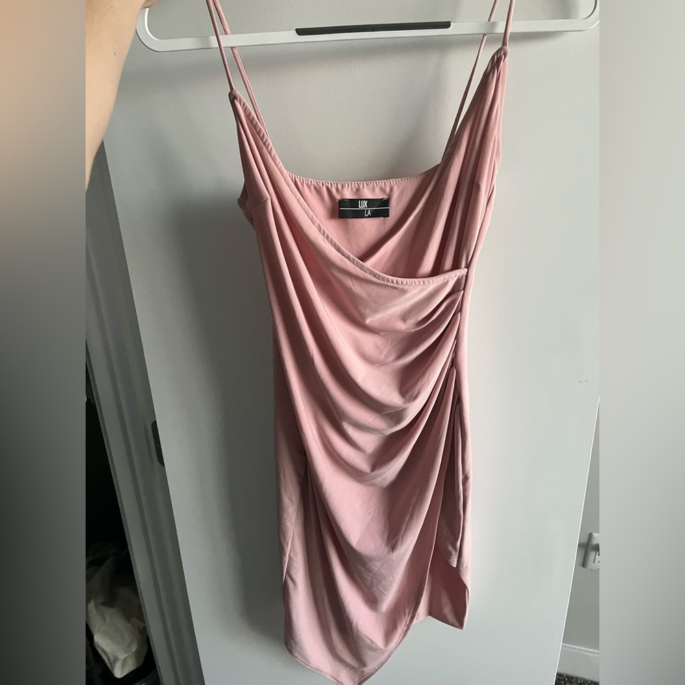 Pink mini dress